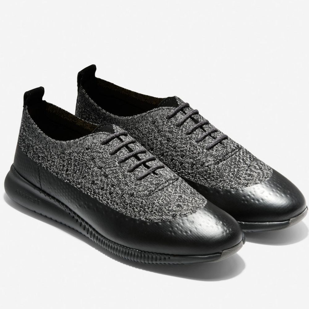COLE HAAN 2.ZERØGRAND Wingtip Women's Black-Stormcloud Stitchlite Size 8½ 8.5 B